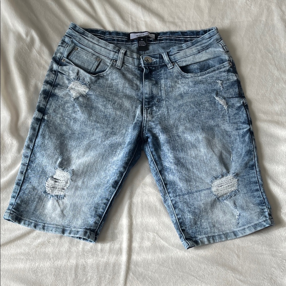 White Stag Distressed Blue Jean Shorts for Men